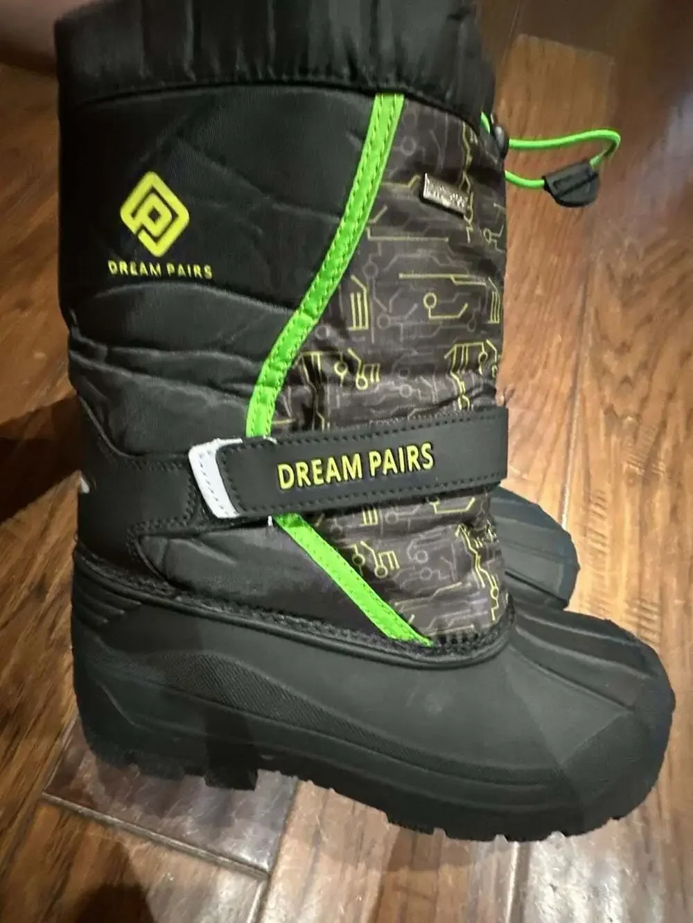 Dream Pairs Kamick Mid Calf Waterproof Winter Snow Boots Big Kids Size 4 Black N